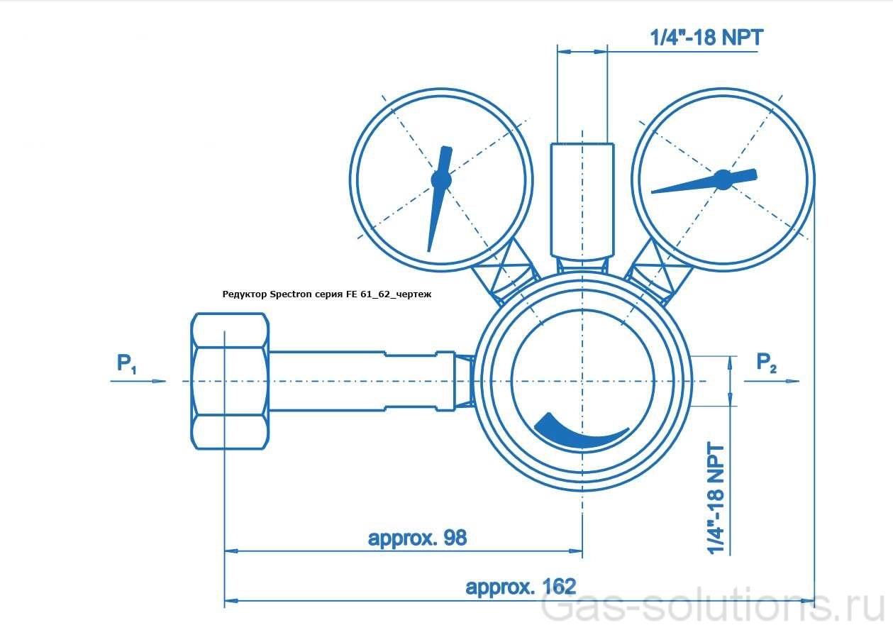 Редуктор Spectron серия FE 61_62_чертеж