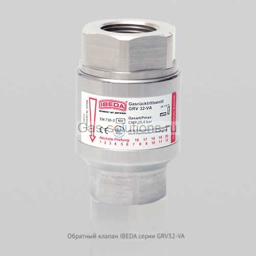 Обратный клапан IBEDA серии GRV32-VA