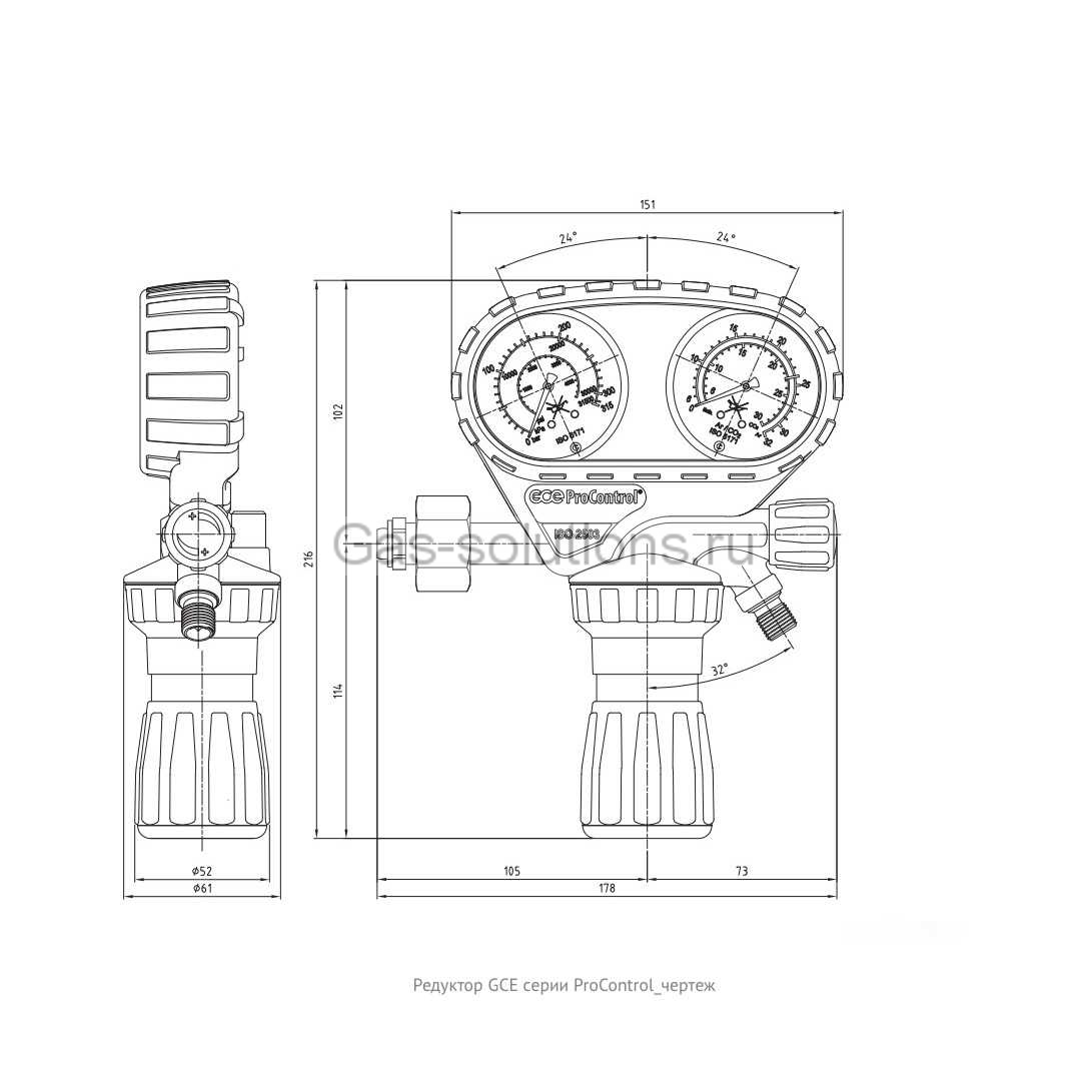 Редуктор GCE серии ProControl_чертеж