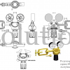 Редуктор Cavagna серии 6000D Acetylene Yoke_чертеж