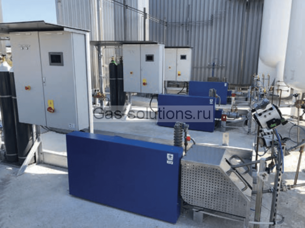 Фото площадки криогенных насосов в составе автоматической наполнительной станции