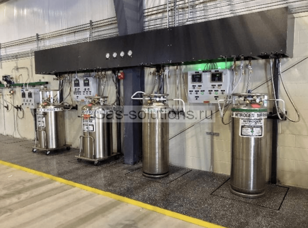 Пример участка наполнения криоцилиндров