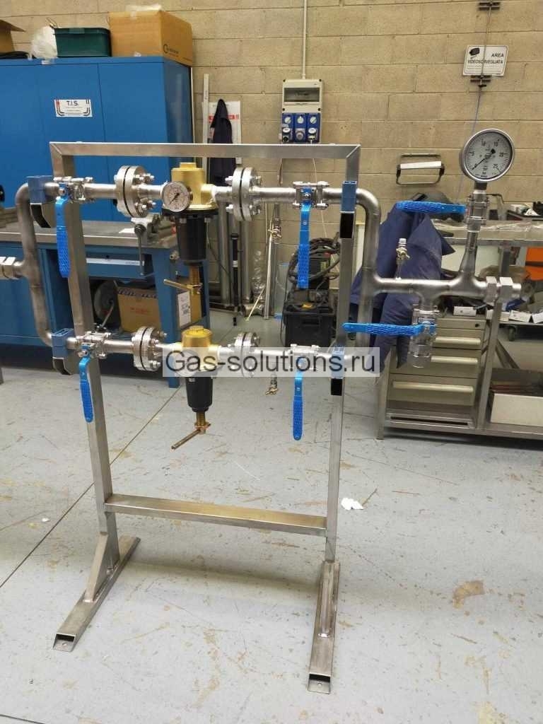 Узел редуцирования давления для системы снабжения кислородом