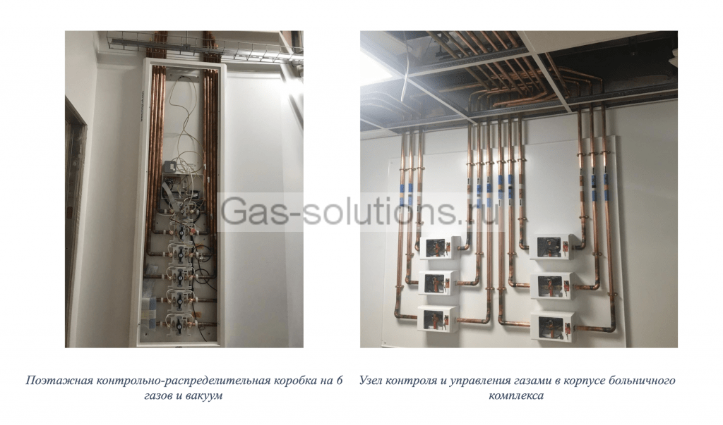 коробка управления газами в больнице