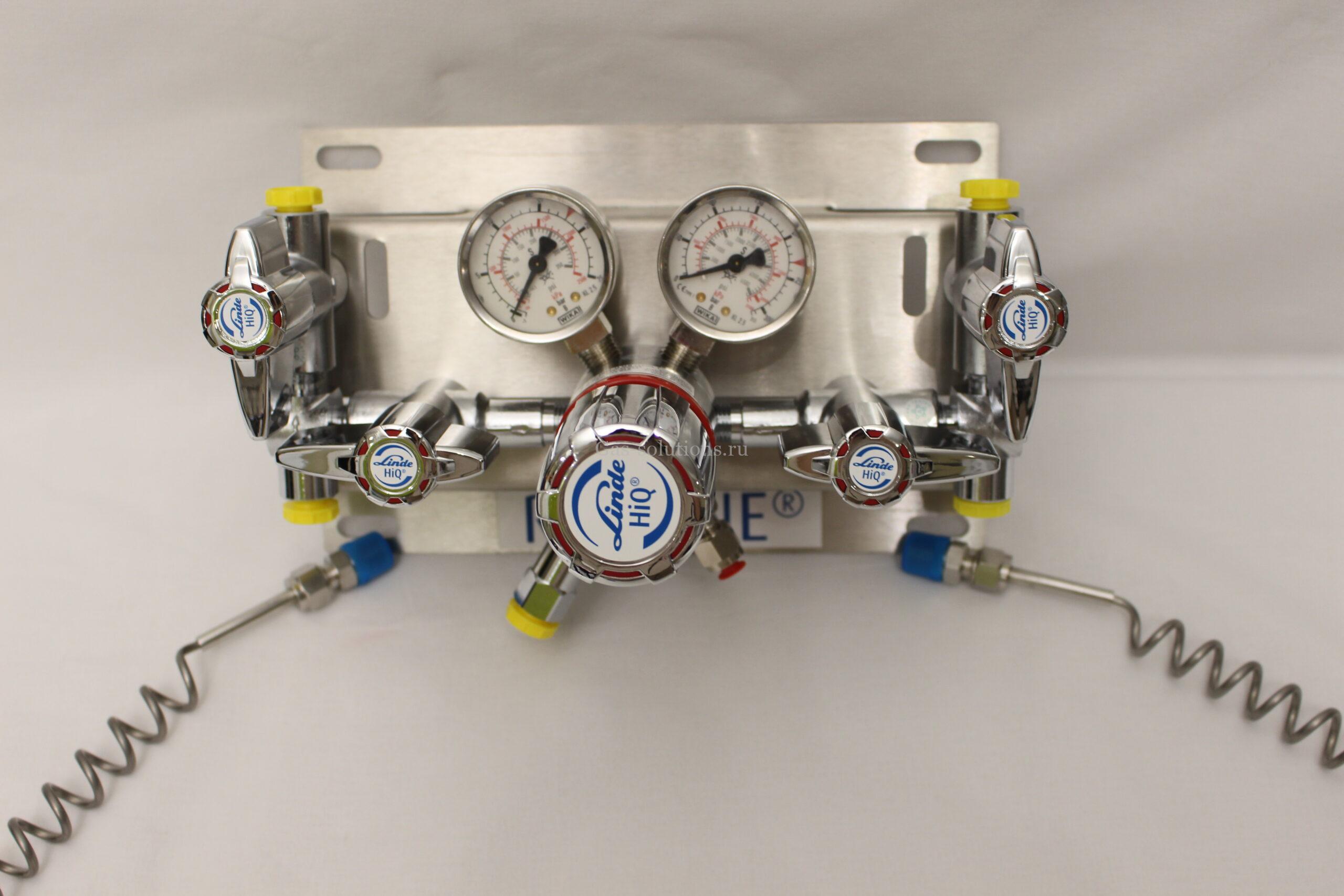 Газовая рампа Linde HiQ REDLINE серия D 204 для кислорода и инертных газов