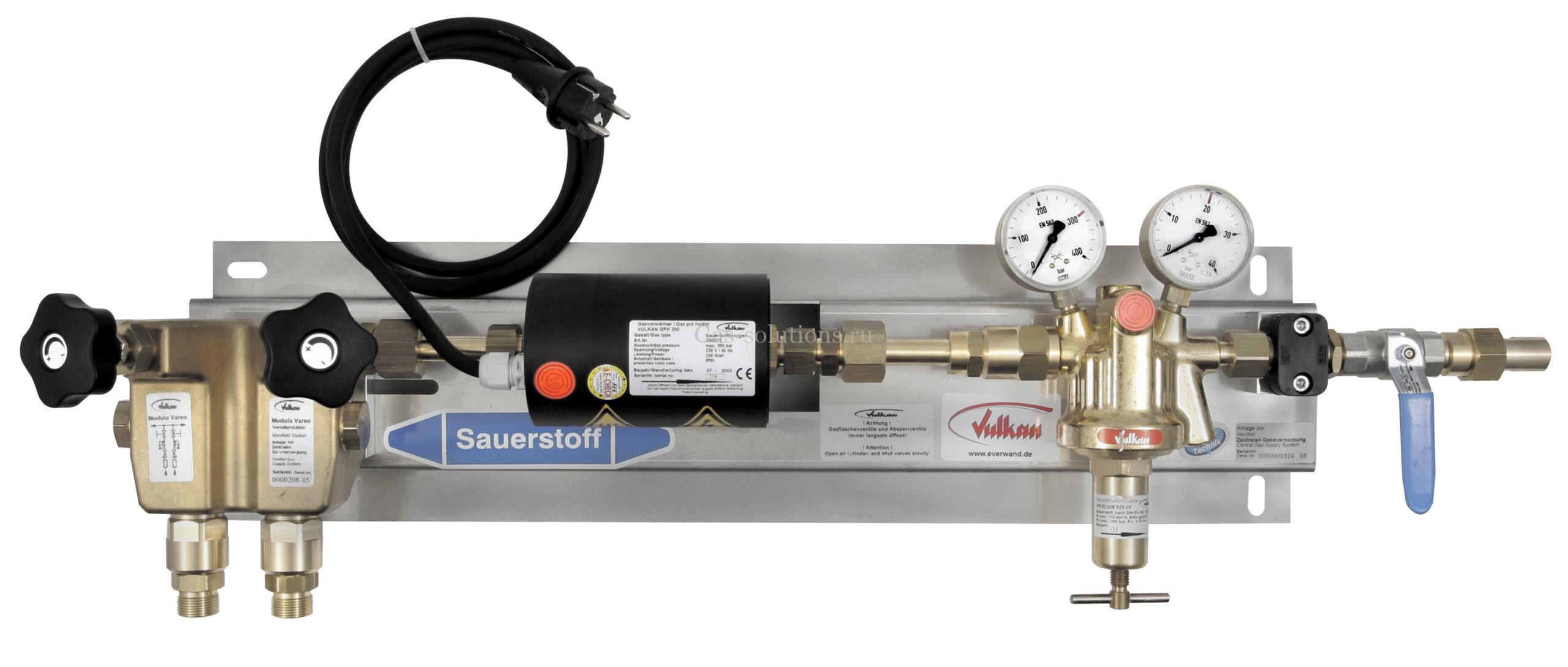 Газовая рампа Vulkan Modula Vareo BS 60_200 для кислорода и инертных газов Газовая рампа Vulkan Modula Vareo BS 60_200 для кислорода и инертных газов